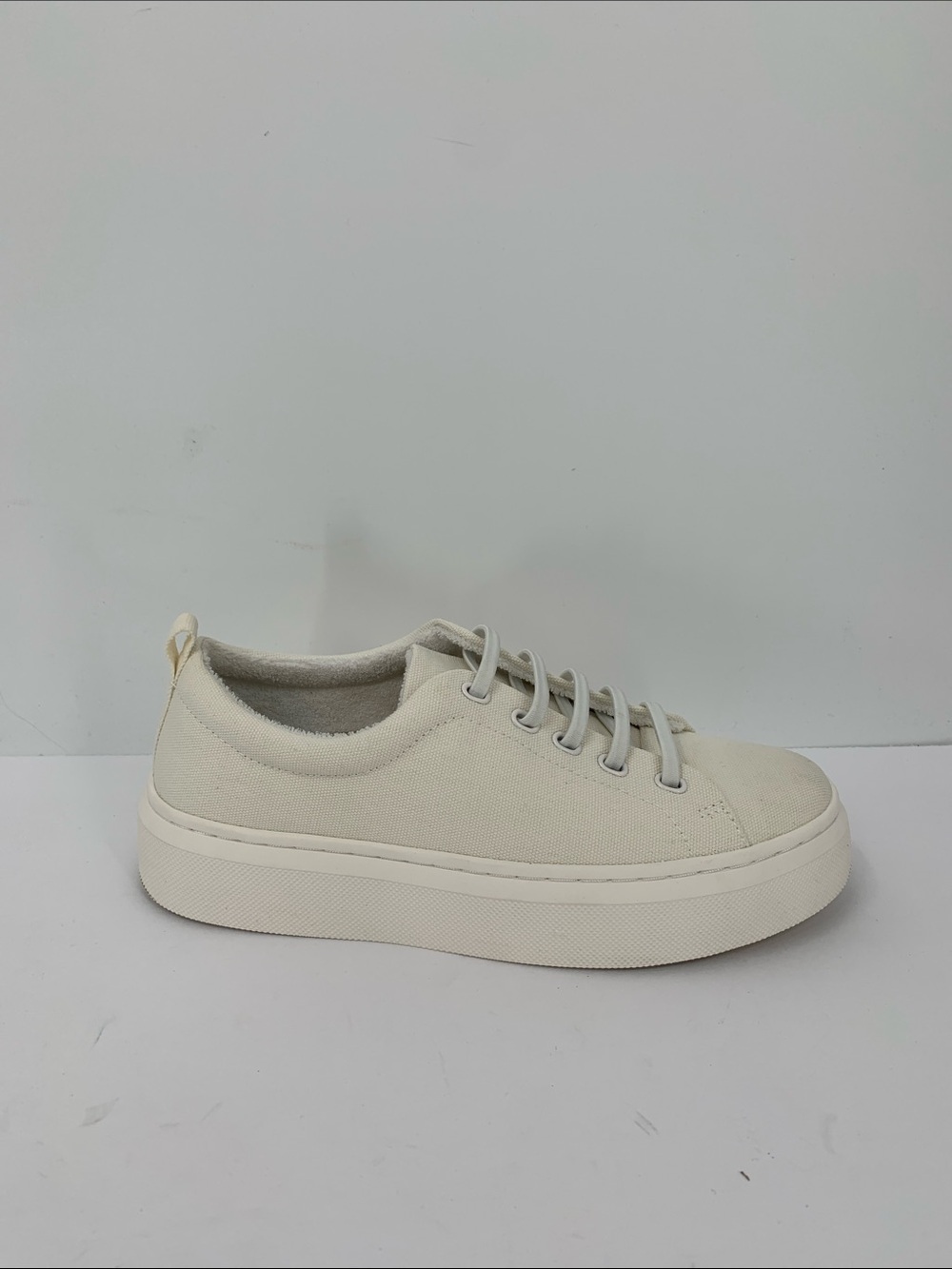 Abeo Jumpstreet Bungee platform sneakers shoe slip-on canvas white women 7